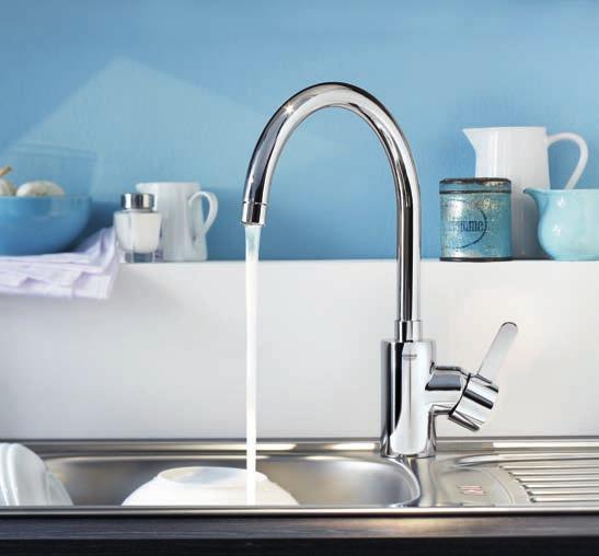 Its purist beauty is highlighted by the high-gloss GROHE StarLight chrome finish which repels dirt and prevents tarnishing.
