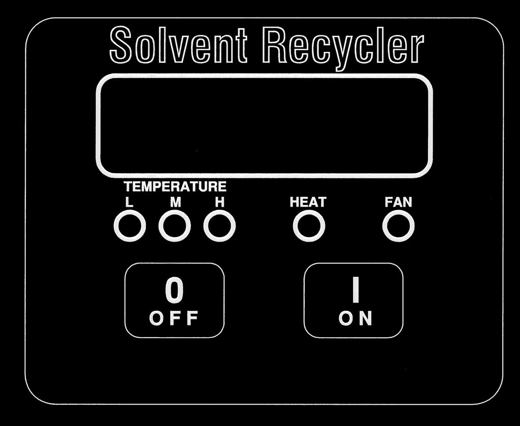 Dirty solvent will fl ow from the Transfer Port into the Liner Bag and stop when the timer runs out. Close the Transfer Valve by turning the handle clockwise 90.