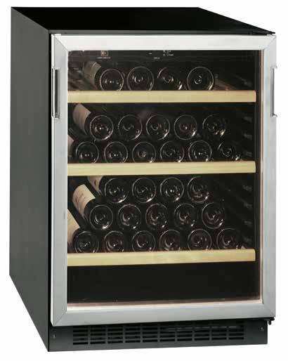 ambience - ensures constant temperature Wooden shelves H830 x W610 x D580 * Subject to display and placement of bottles and depending on size of bottles CB377V Brandt also.