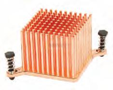 These types of heat exchanger are particularly useful because the pipes can run directly through the center of the stack, decreasing conduction loss across the fin length.