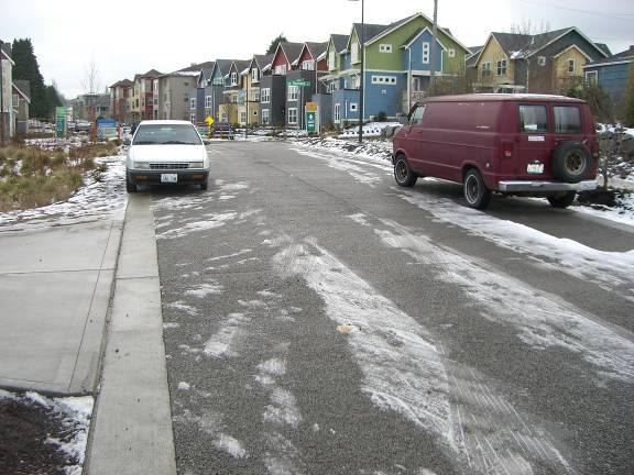 Seattle s 32 nd Ave SW Porous Cement Concrete Pavement in Snow Studies underway in