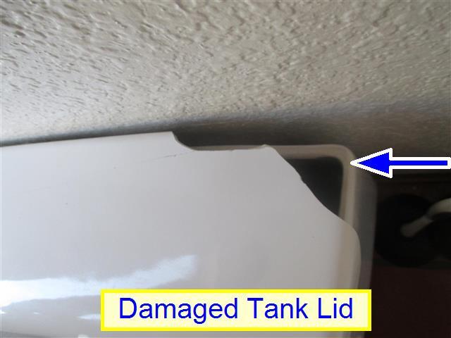 It appears that the toilet flapper is worn and leaks water. The toilet flapper in the tank appears to be warn which may be the cause of the tank to leak.