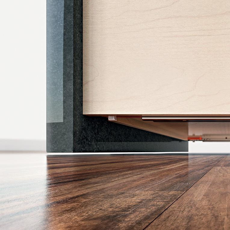 What makes even the heaviest of drawers open with a glide?