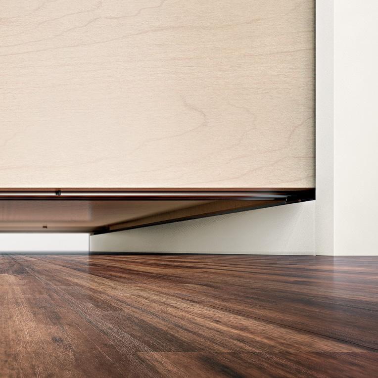 Special runner systems concealed below the drawer BLUM's runner systems ensure a feather-light glide for