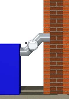 Chimney system The height of the building often determines the chimney dimensions.