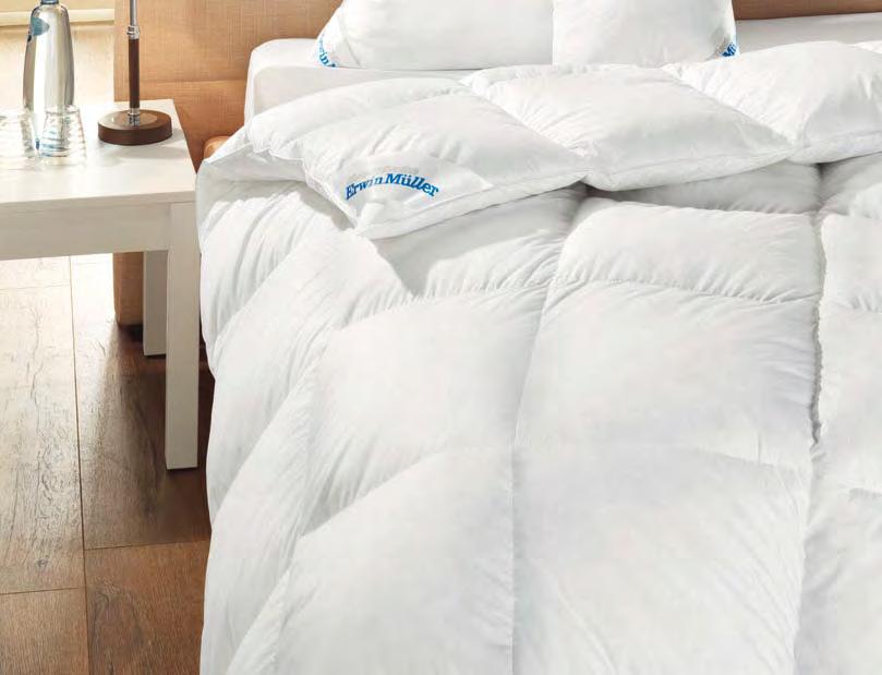 Duvets Ideal for the whole year 60% down and 40% feathers Suitable for allergy sufferers, with Nomite certificate 1 Duvet APOLLO, from 89 99 Duvet APOLLO This coffered duvet spoils with a pleasant
