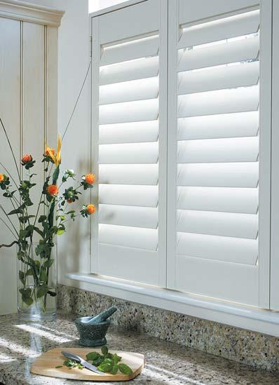 Café Style Fitted to the lower section of the window, these shutters add a