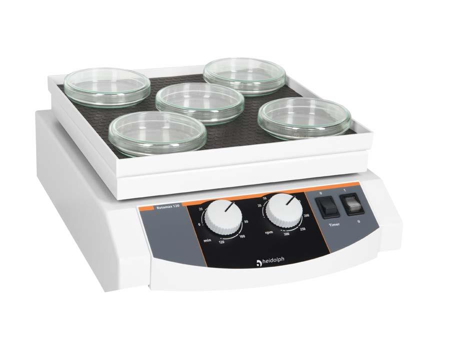 Platform Shakers orbital Time and tranquility are required for the cultivation of cells The slow and constant rotation of the Rotamax and Unimax models keeps your samples continuously in motion