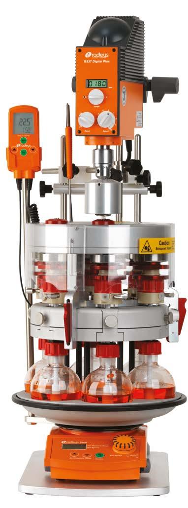 Technical specification: Carousel 6 Reaction Stations Heated Cooled P/N 015850400 015850410 Reaction Positions 6 6 Flask sizes (round-bottom) ml 5, 10, 25, 50, 100, 170, 250 5, 10, 25, 50, 100, 170,
