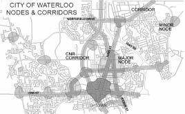Height and Density Policy Study: In 2002, the City of Waterloo approved a Height and Density Policy Study to plan for intensification across the City primarily in planned Nodes and Corridors