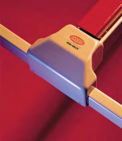 Provides a ready means of escape at all times by the single action of pushing on a horizontal bar fitted across the full width of a door.