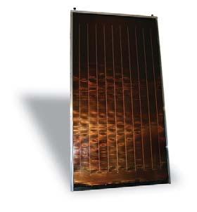 PRINCIPAL FEATURES: EMBEDDED MOUNTING IN THE ROOF COVERING 2,5 M² SURFACE (ON DEMAND 1,38 AND 1,63 M²) SOLAR KEYMARK SELECTIVE ABSORBING PLATE WITH TINOX TREATMENT INTERCHANGEABLE COVERING GLASS 10