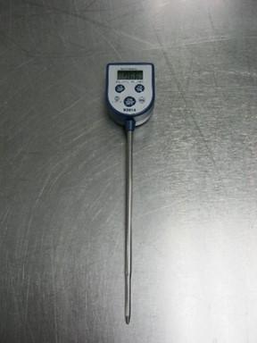 Thermometers In order to track food temperatures at your event, you will need a metal stem thermometer. or a thermocouple. They are not designed to remain in the food while it's cooking.