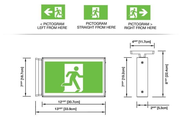 Project/Location: ES Series All-Metal Pictogram Exit Sign Labour-saving, Steel pictogram exit sign Supply and install the Emergi-lite ES Series pictogram exit signs.