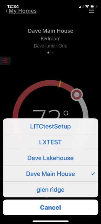 connection before exiting. Apple HomeKit Pairing 1. To add the thermostat to a specific home if you have more than one.