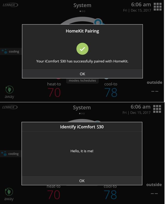 4. The following screen will appear on your Thermostat. Use your ios device s camera to read the pairing code that appears on the thermostat s screen.