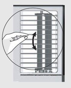The vertical airflow direction vane is controlled by