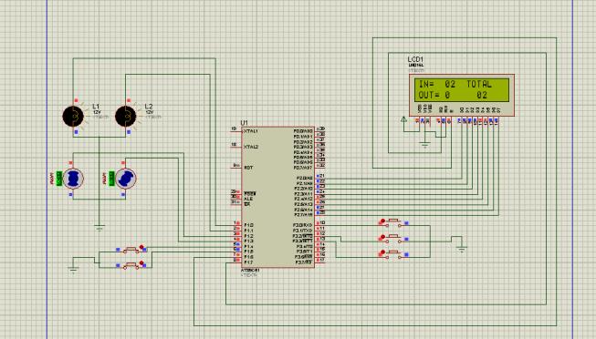 interrupted then the microcontroller will decrement the count. When the last person leaves the room then counter goes to 0 and that the relay will turn off, and light will be turned off.