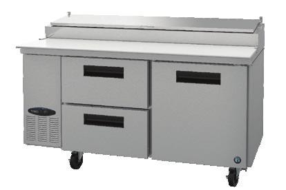 2-Section Mega Top Prep Table Refrigerator 48 x 30 x 45 1/4 * 13.66 ft 3 CRMR60-24MD2 2-Section Mega Top Prep Table Refrigerator 60 x 30 x 45 1/4 * 17.