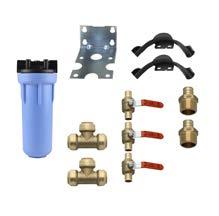 35 micron post-filter 7 support bracket 8 PEX support brackets (2) Direction of flow 9 brass T fittings (2) 10 brass valves (3) 3 4 11 brass adapters (2) 5 6 6 6 6 5 2 Use and Care Sediment