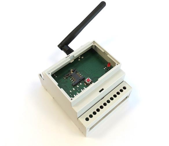 The GSM switch is small enough to sit alongside the garage door controller, operator or inside the gate controller housing. Dimensions: 90 x 71 x 60.