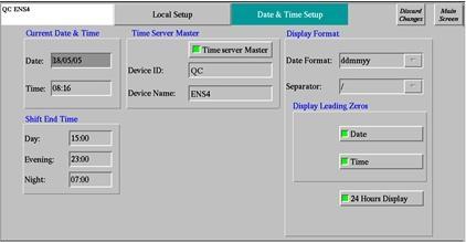 Configuring the Multi-Bed Figure 2-5: Date and Time Setup Panel To set the date and time and date and time display formats: 1. From the Local Setup menu, select Date & Time Setup.