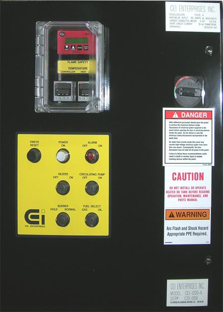100 Control Box Front Panel Front Panel Fireye BLL-510 Display UDC 1200 Controller Thru the Door Operator UDC 120L Controller Pilot Lamp & Base 2-Position Illuminated Switch 2-Position Switch Part