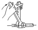 Flare Nut Copper Tube Figure 16 Bar Handle Yoke Cone E: Tightening Connection Clamp Handle Align the center of the pipes.