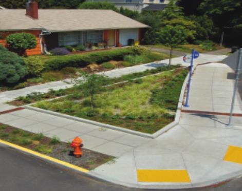 and impervious areas such as streets, parking lots, driveways Benefits: Improves local