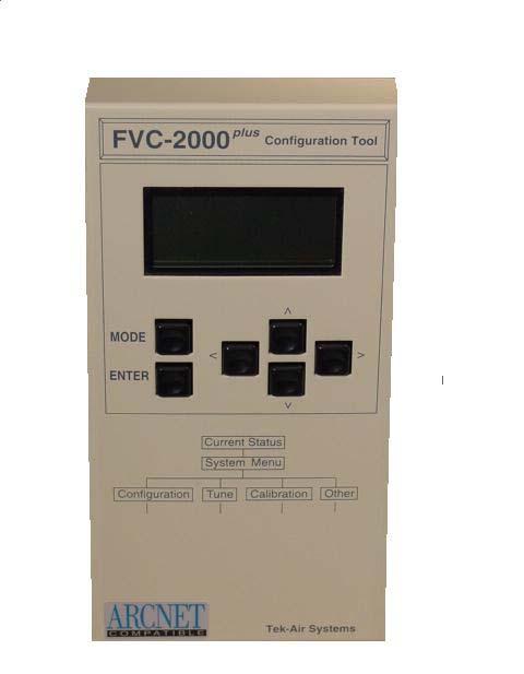 CONFIGURAION OOL OPERAION he FVC-2000plus configuration tool is a hand-held device used to configure the operation of the FVC2000plus fume hood controller.
