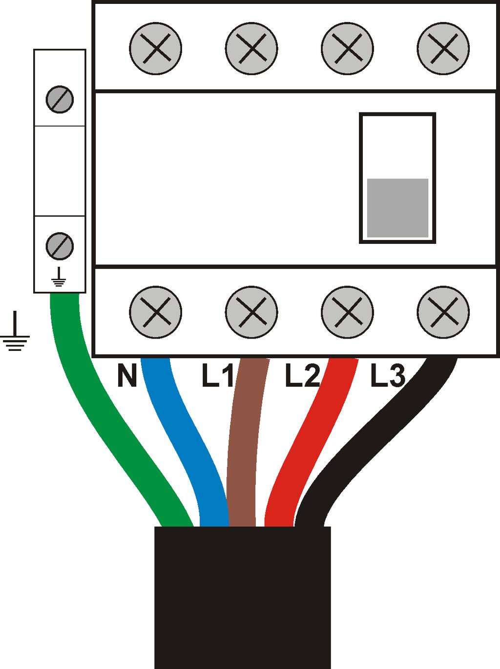 4.6. Power supply connection Note: Before working with the appliance, turn off the power supply (MCB) and secure against restart.