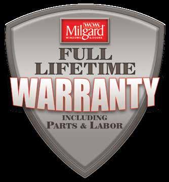 Milgard controls the entire production, delivery and service process, keeping Full Lifetime Warranty At Milgard, we build our windows and doors to last.