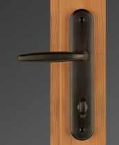 Swing Door Handles (interior & exterior) Mastri TM shown in Oil Rubbed Bronze Casement and Awning