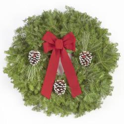 Balsam/Pine Wreath A premier wreath for discriminating customers, the Balsam/Pine Wreath has a balsam fir base accented with sprigs of fragrant pine.