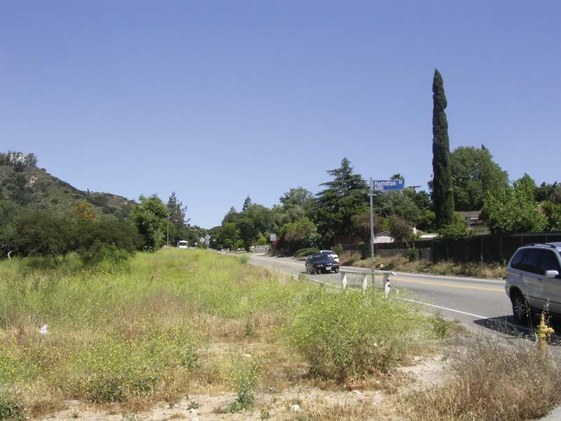 View 13: View of the second largely disturbed area is in the northeastern corner of the site immediately west of and along Tujunga Canyon Boulevard and east of the flood control channel.