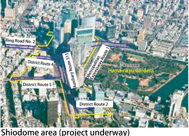 The land readjustment projects executed by administrative agencies, which have been completed in Tama area, include the Oshima disaster reconstruction project (15.