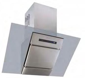hoods Spirit SP610SS Spirit SP910SS Wall chimney hood Wall chimney hood W 600mm W 900mm Stainless steel with smoked glass panels Touch-screen slider controls with display Remote control 3 Speeds 3.