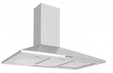 hoods CCH900 CCH100 Wall chimney hood Wall chimney hood W 900mm W 1000mm Stainless steel or black Push button controls 3 Speeds 2 x 28W eco halogen lights Aluminium grease filters Ducting spigot size