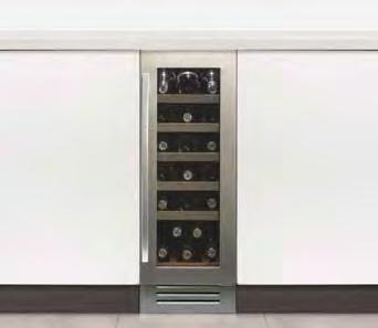 Sense Wi155 Undercounter single zone wine cabinet Wi3117 Undercounter single zone wine cabinet W 145mm W 295mm Energy class One piece stainless steel door frame Single temperature zone for red or