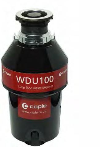 waste disposers 1.0hp Waste Disposal Unit WDU100 General features 1.