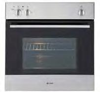 C2511 Gas single oven Oven features 3 Functions: light gas cooking gas grill 60 Litre capacity Audible minute minder Double glazed door with heat reflective glass Flame safety device General features
