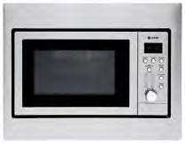 CM119 Built-in microwave and grill CM118 Built-in combination microwave W 595mm W 595mm W 595mm x H 388mm 25 Litre capacity Auto cook menu Auto defrost Digital controls Defrost by time and weight