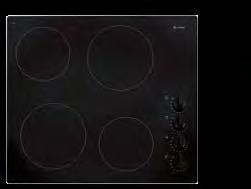 electric hobs C806C C604E Electric ceramic hob Electric sealed plate hob W 590mm W 580mm Black frameless Dial controls Indicator lights for each