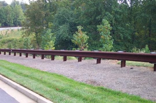 Core Ten guardrail and end sections are the County standard and are also installed within Red Mountain Ranch on Hunter Creek Road, so it is anticipated that the look of this material is acceptable to