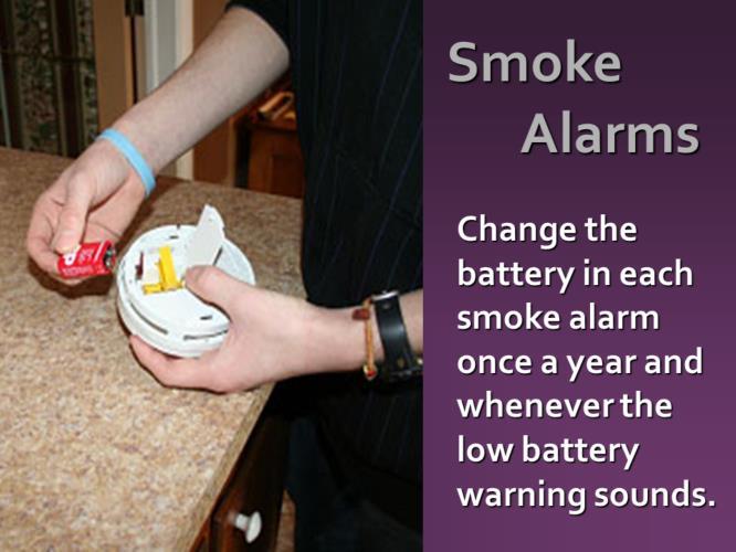 Q: Can anyone tell me how often you should change the batteries in your smoke alarms?