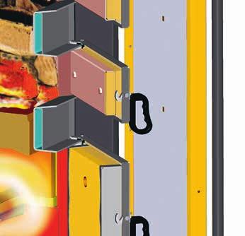 3 1 1 Insulated door with integrated touchscreen: As you don t want to heat the boiler room but rather the house, the insulated outer door protects against heat losses by radiation and does it very
