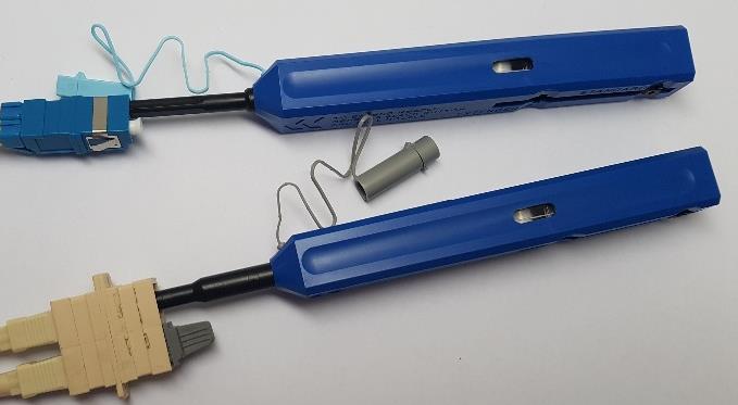 Below are examples of the cleaning tools for SC and LC connectors.