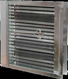 Standard air duct heaters ALBAT DHS model DHS model, duct heater with rectangular fin heating elements Galvanized Fe plate frame.