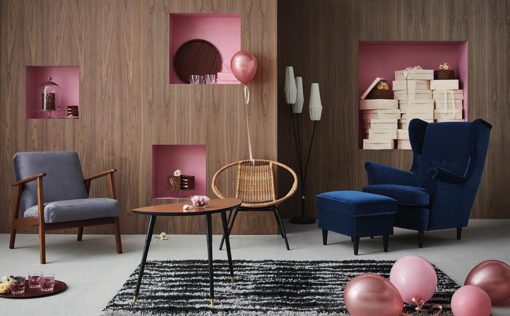 CLASSIC COMEBACKS PH153738 Step into the 50-60s; a time in IKEA that brought about some of its very first icon products. The designs capture a somber expression where darker woods meet classic lines.