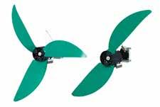 vertically and horizontally for installation with lowering device ATEX and FM versions Self-cleaning propeller with helix hub Easy-to-install propeller attachment Stationary installation on walls